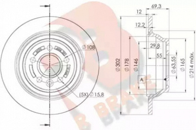 R BRAKE 78rbd19078 -  Тормозной диск